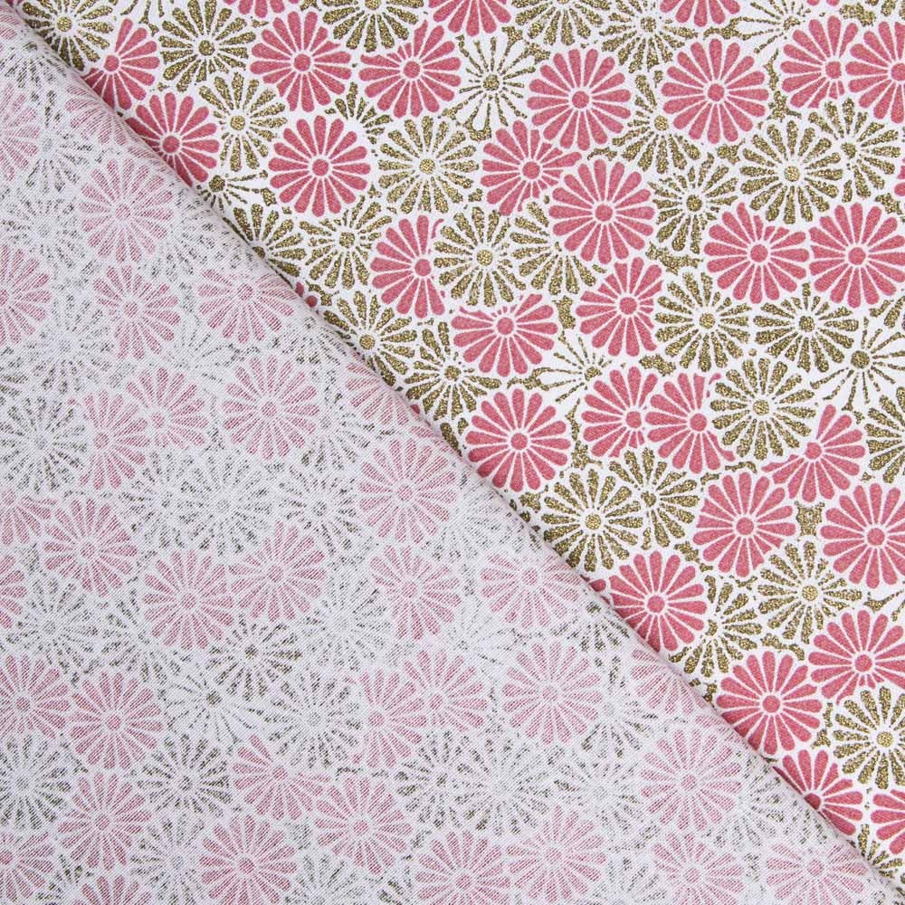 Popeline Patchwork Nikki Coral - Ribes y Casals