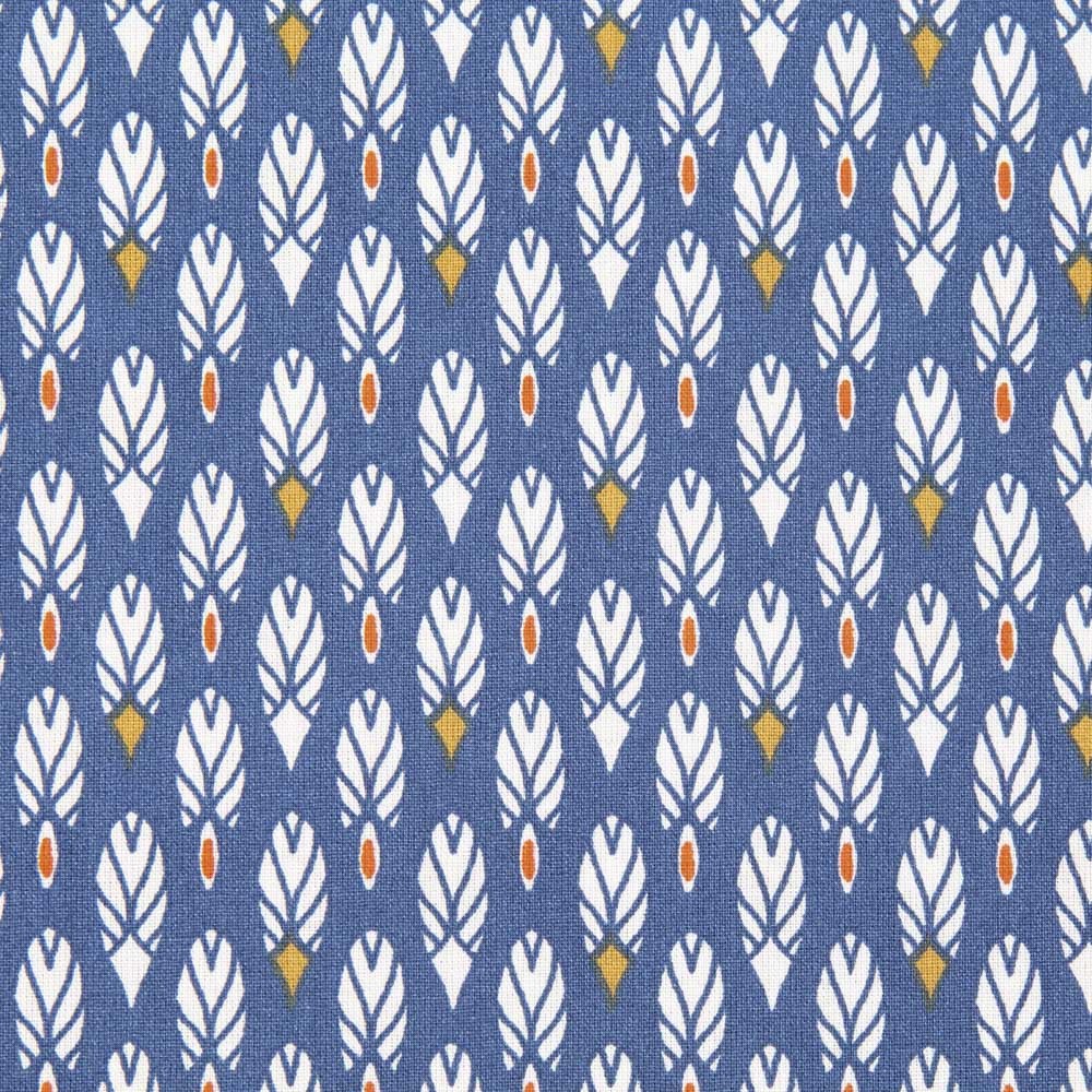 Popeline Patchwork Penas Azul - Ribes y Casals