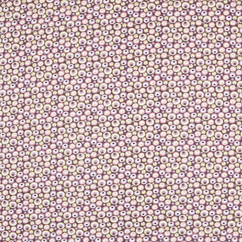 Popeline Patchwork Retro Borgonha - Ribes y Casals