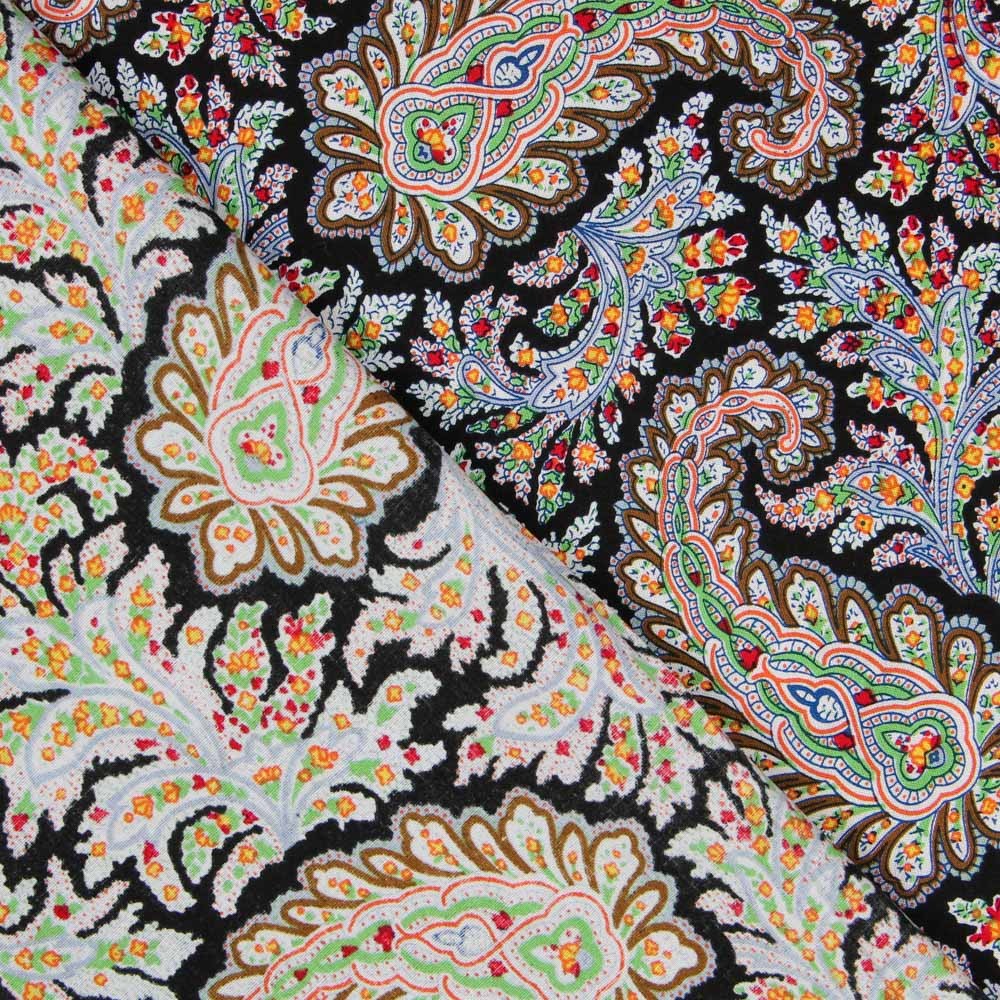 Popeline Peasly Preto - Ribes y Casals