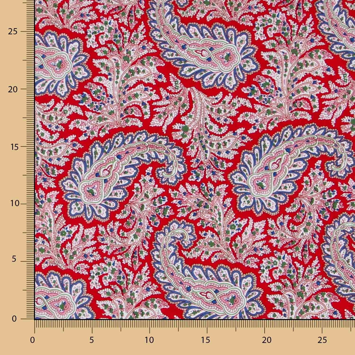 Popeline Peasly Vermelho - Ribes y Casals