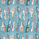 Popeline Pentes Turquesa - Ribes y Casals