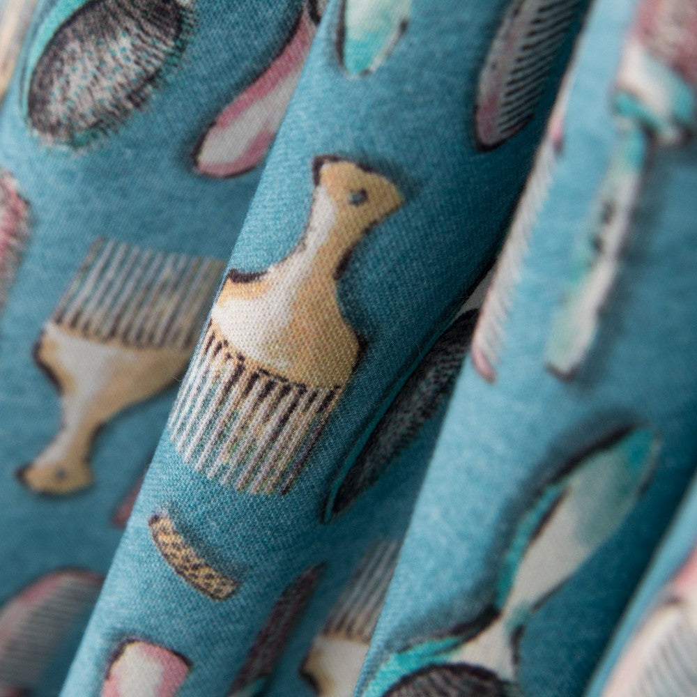 Popeline Pentes Turquesa - Ribes y Casals