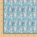 Popeline Pentes Turquesa - Ribes y Casals