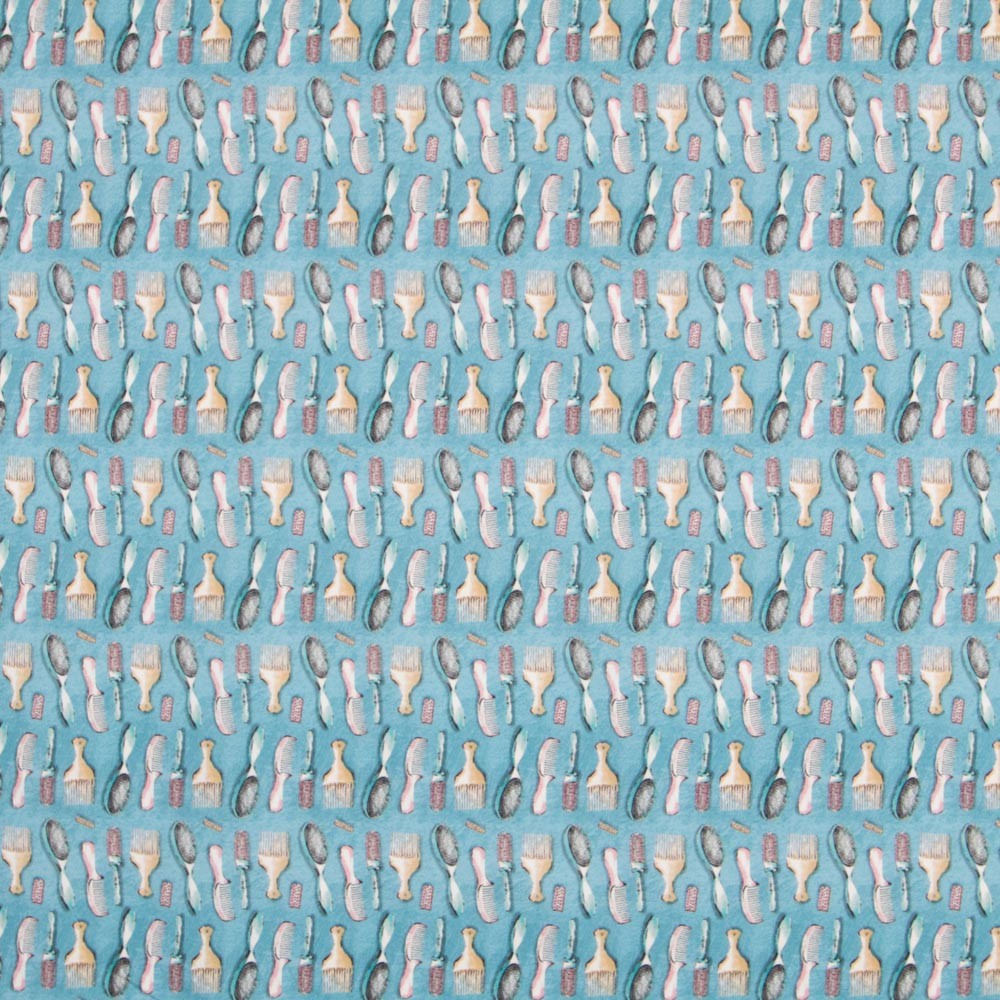 Popeline Pentes Turquesa - Ribes y Casals