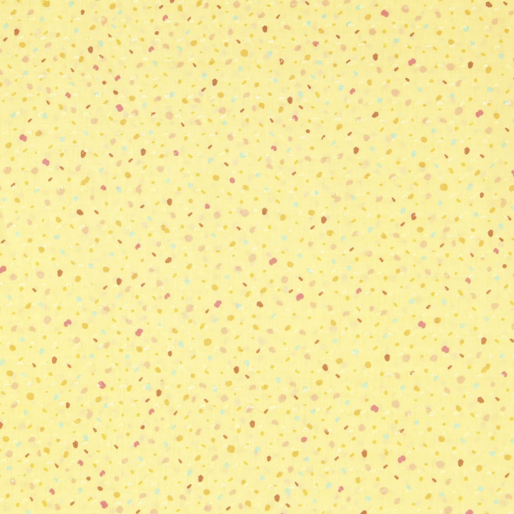 Popeline Plumeti Confeti Amarelo - Ribes y Casals
