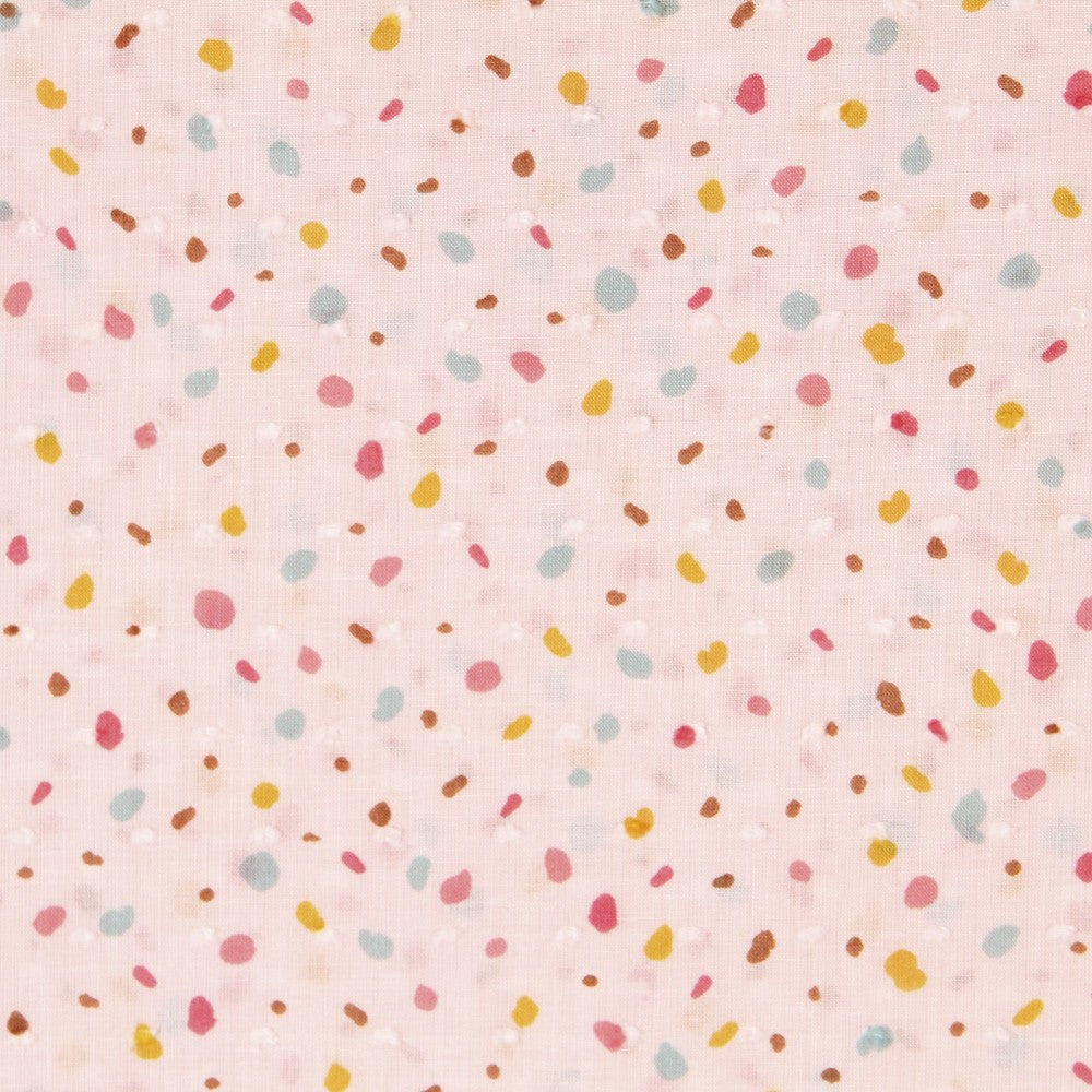 Popeline Plumeti Confeti Rosa - Ribes y Casals