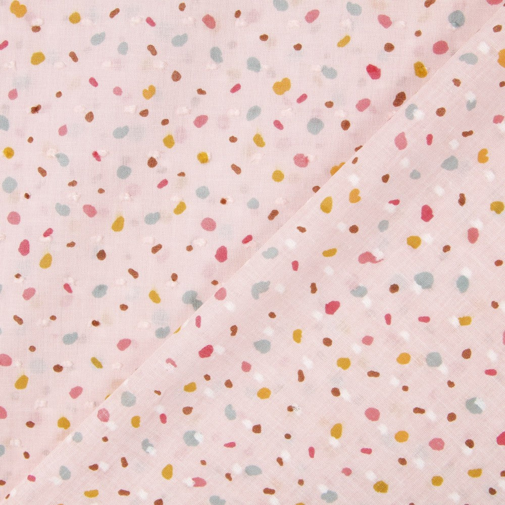 Popeline Plumeti Confeti Rosa - Ribes y Casals