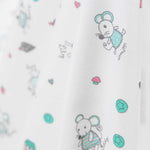 Tecido Popeline Ratinhos Verde - Ribes y Casals