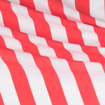 Popelín Listras Branca Vermelha - Ribes y Casals
