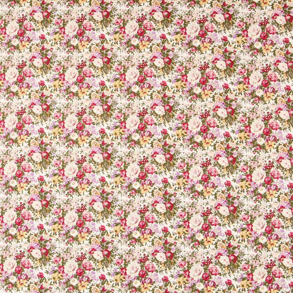 Popeline Retro Floral Cru - Ribes y Casals