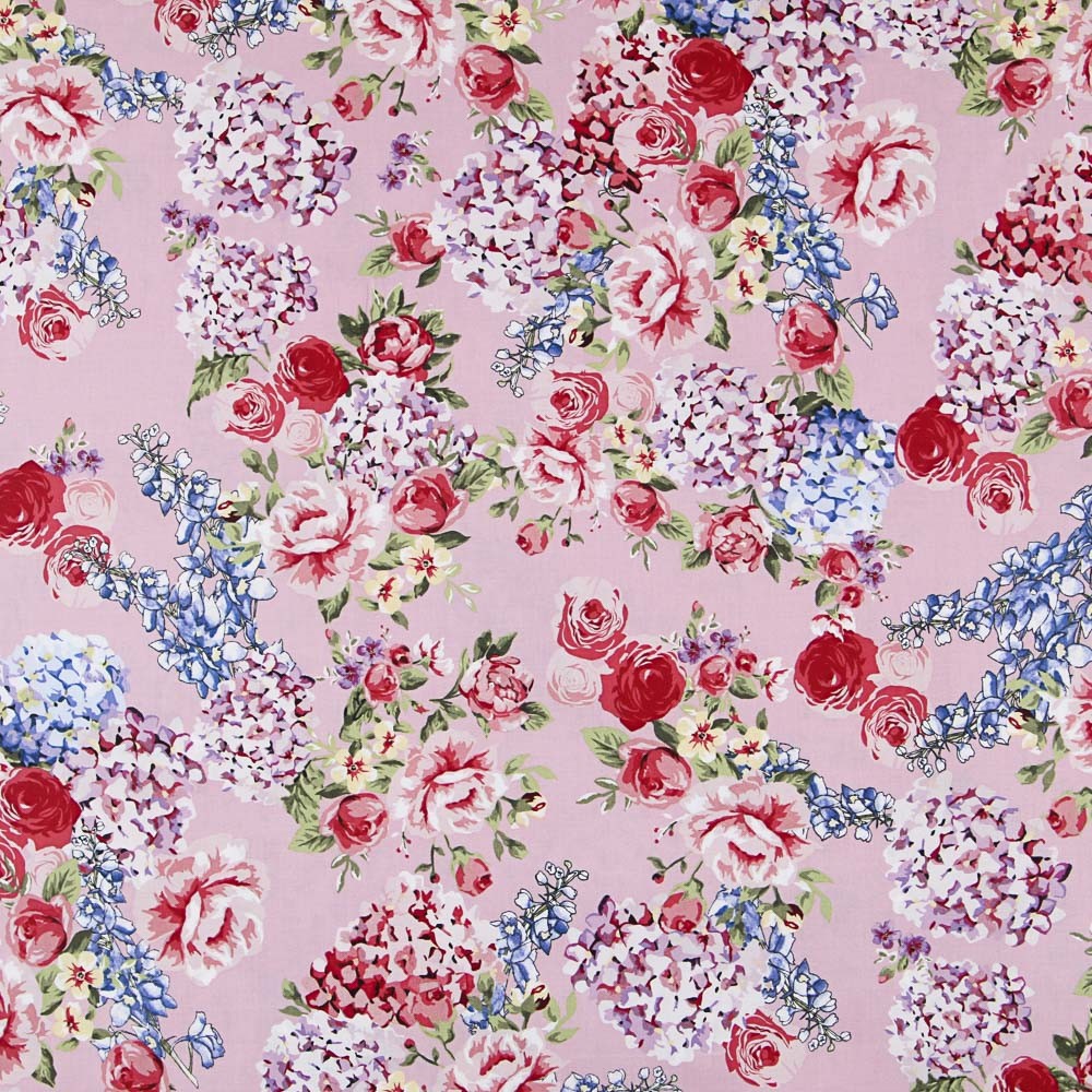Popeline Florido Rosa - Ribes y Casals