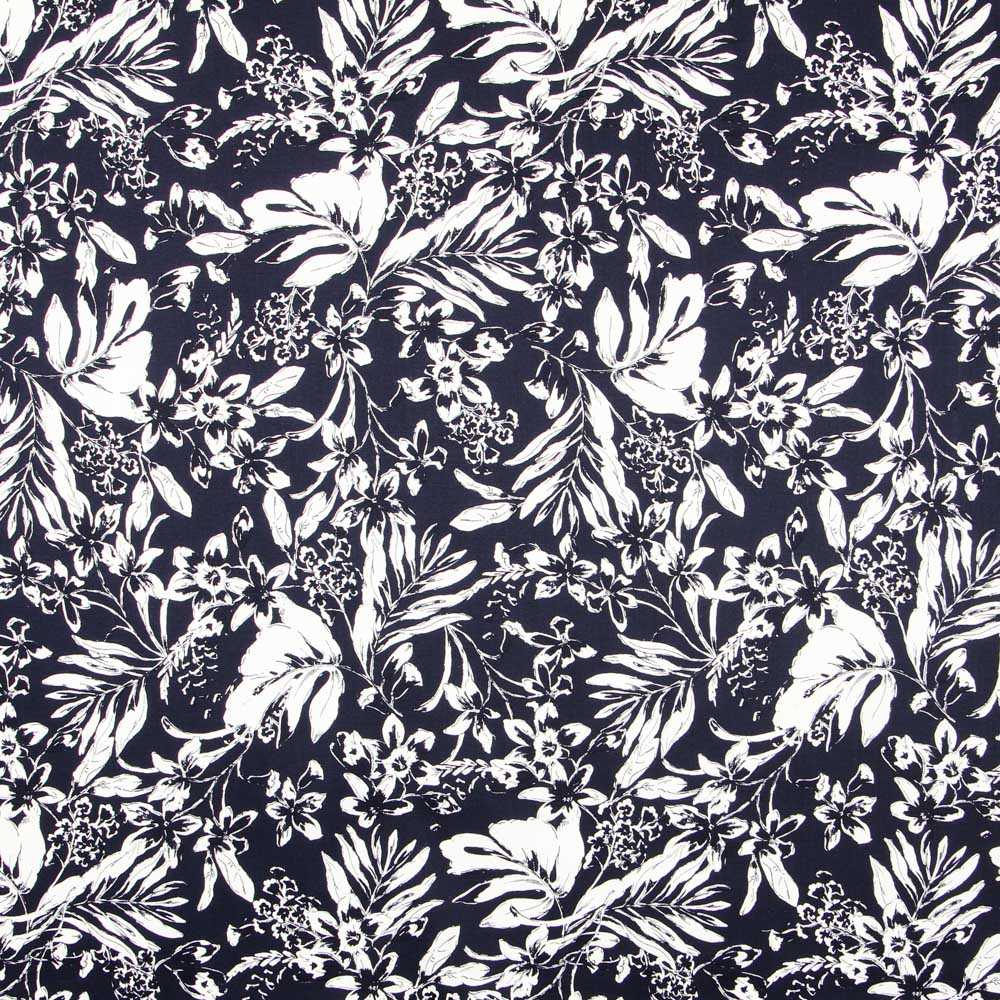 Tecido Popeline com Spandex Floral - Ribes y Casals