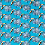 Popeline Toucan Azul - Ribes y Casals