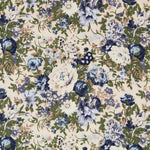 Popeline Vintage Floral Azul - Ribes y Casals
