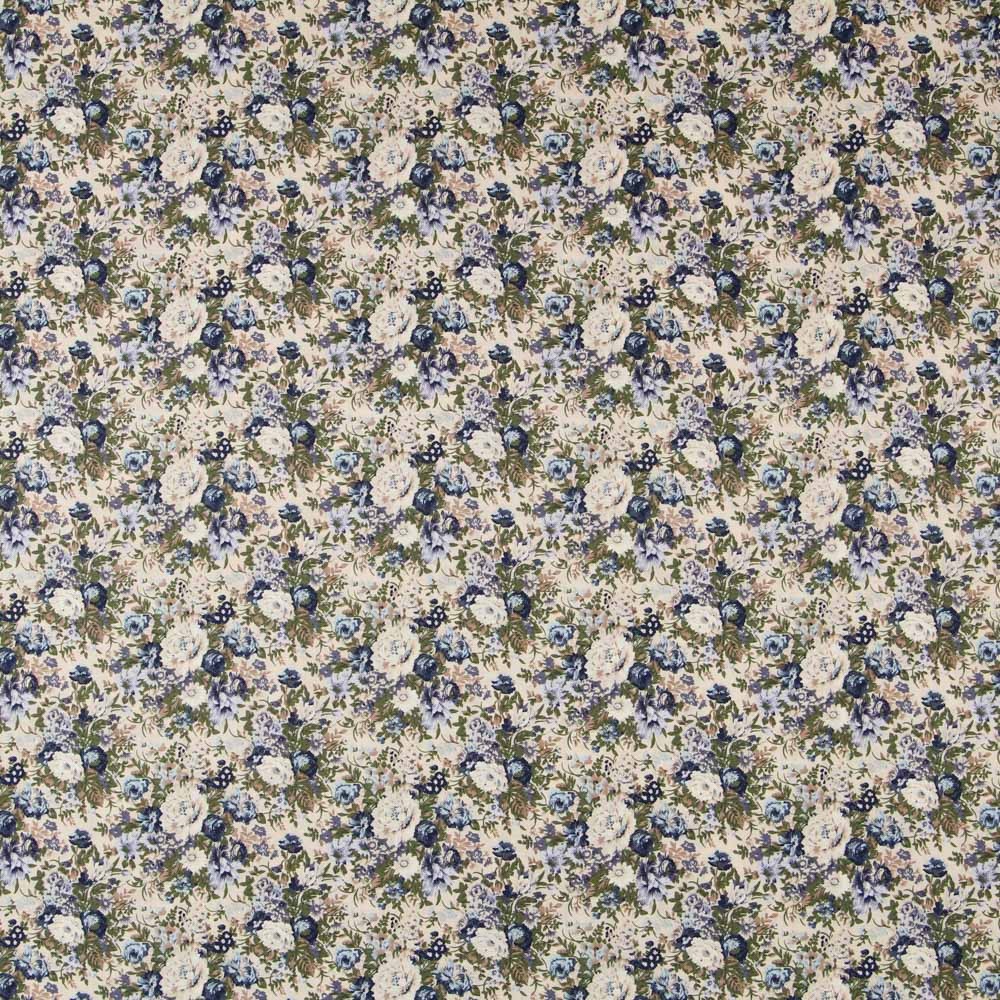 Popeline Vintage Floral Azul - Ribes y Casals