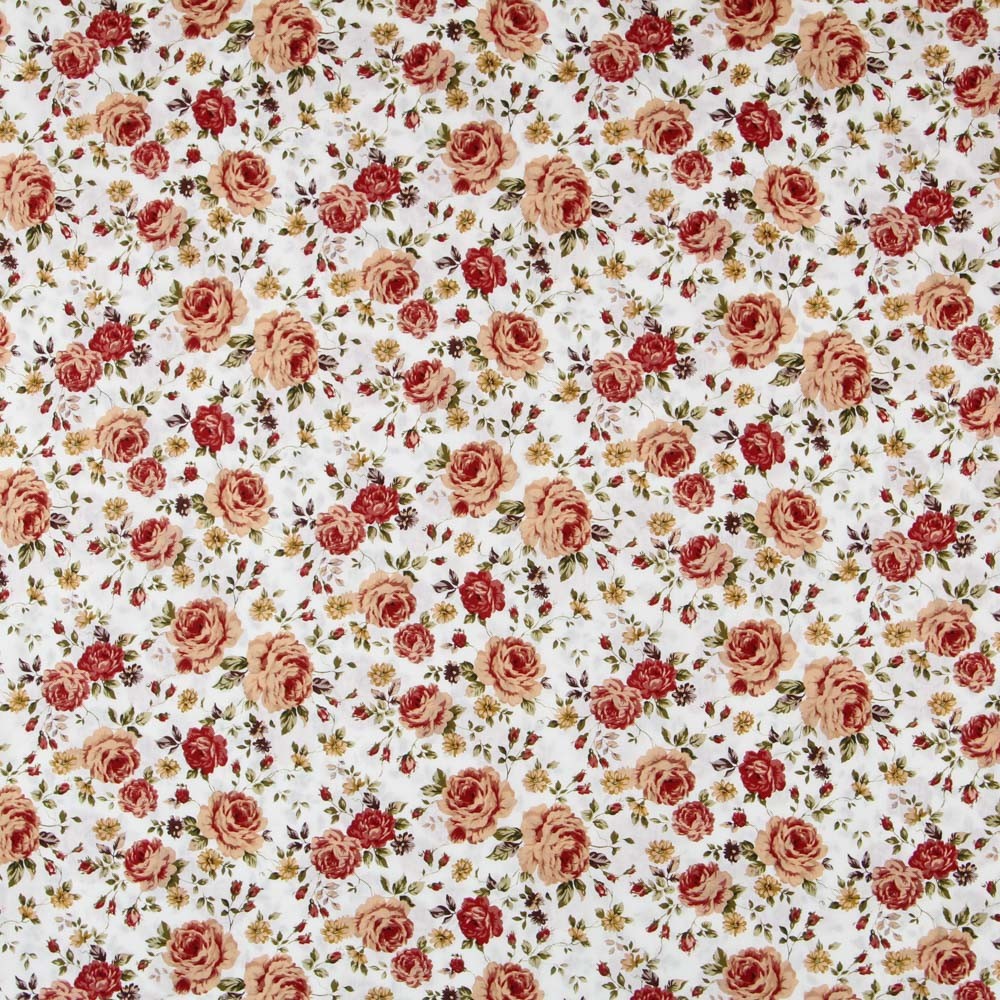 Popeline Vintage Floral Fúcsia - Ribes y Casals