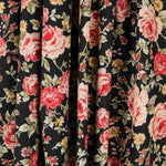 Popeline Vintage Floral Preta - Ribes y Casals
