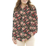 Popeline Vintage Floral Preta - Ribes y Casals