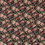Popeline Vintage Floral Preta - Ribes y Casals