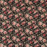 Popeline Vintage Floral Preta - Ribes y Casals