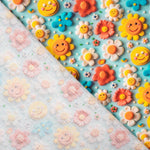 Popeline Algodão Acid Flor Azul - Ribes y Casals