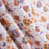 Popeline Algodão Caveiras Laranja - Ribes y Casals