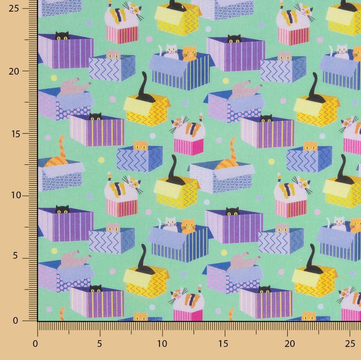 Popeline De Algodão Estampado Gatos - Ribes y Casals