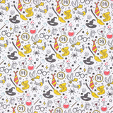 Popeline Algodão Harry Potter Branco - Ribes y Casals