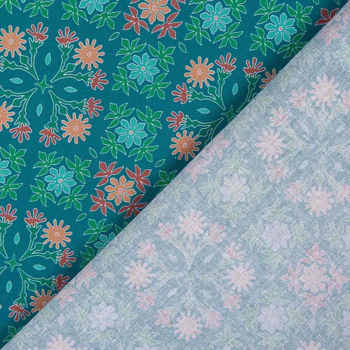 Popeline De Algodão Nimes Turquesa - Ribes y Casals