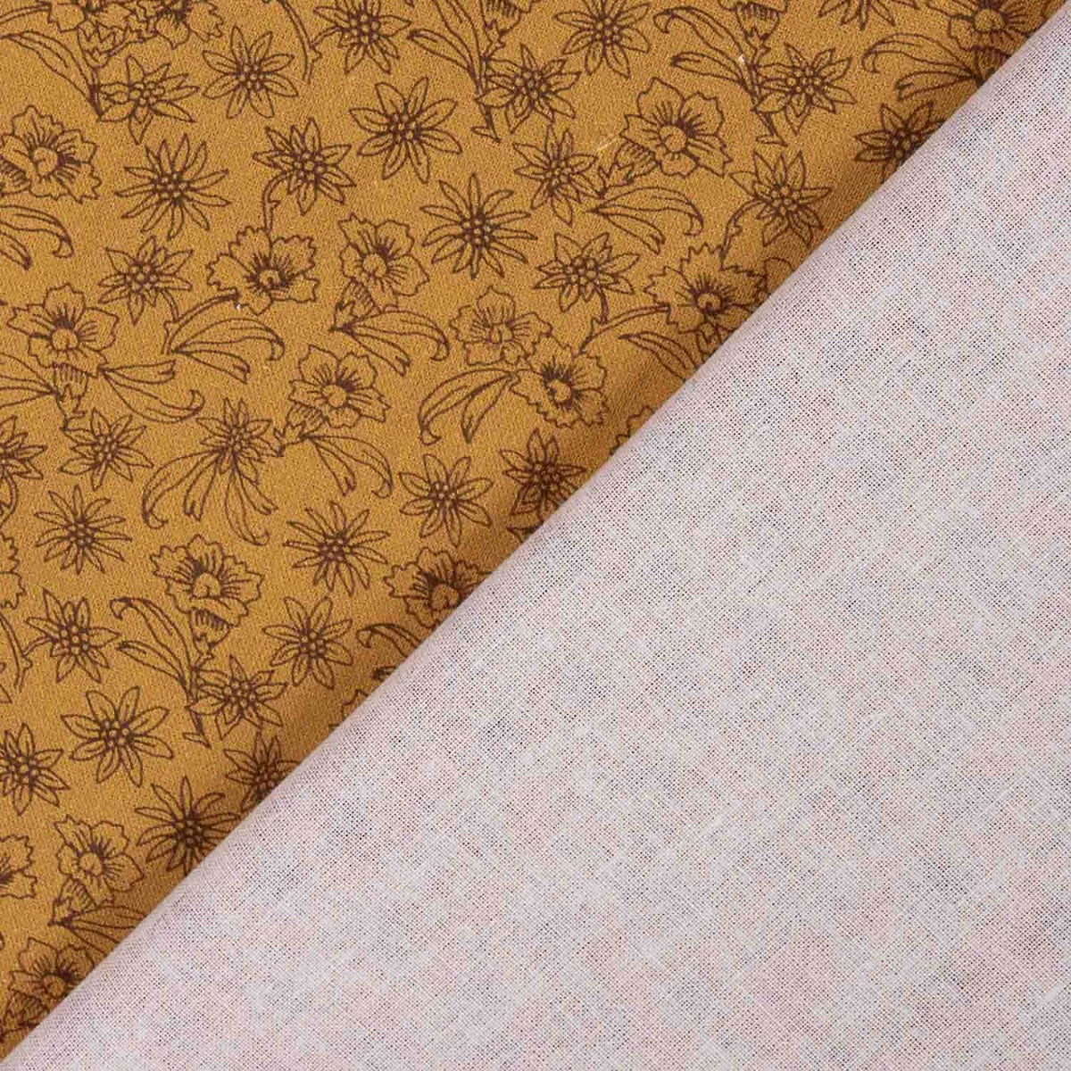 Popeline De Algodão Niza Caramelo - Ribes y Casals