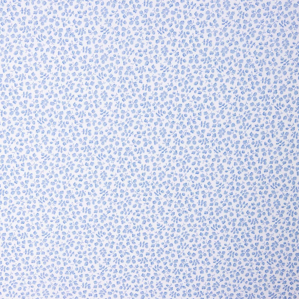 Popeline Algodão Orgânico Flor Mini Azul - Ribes y Casals
