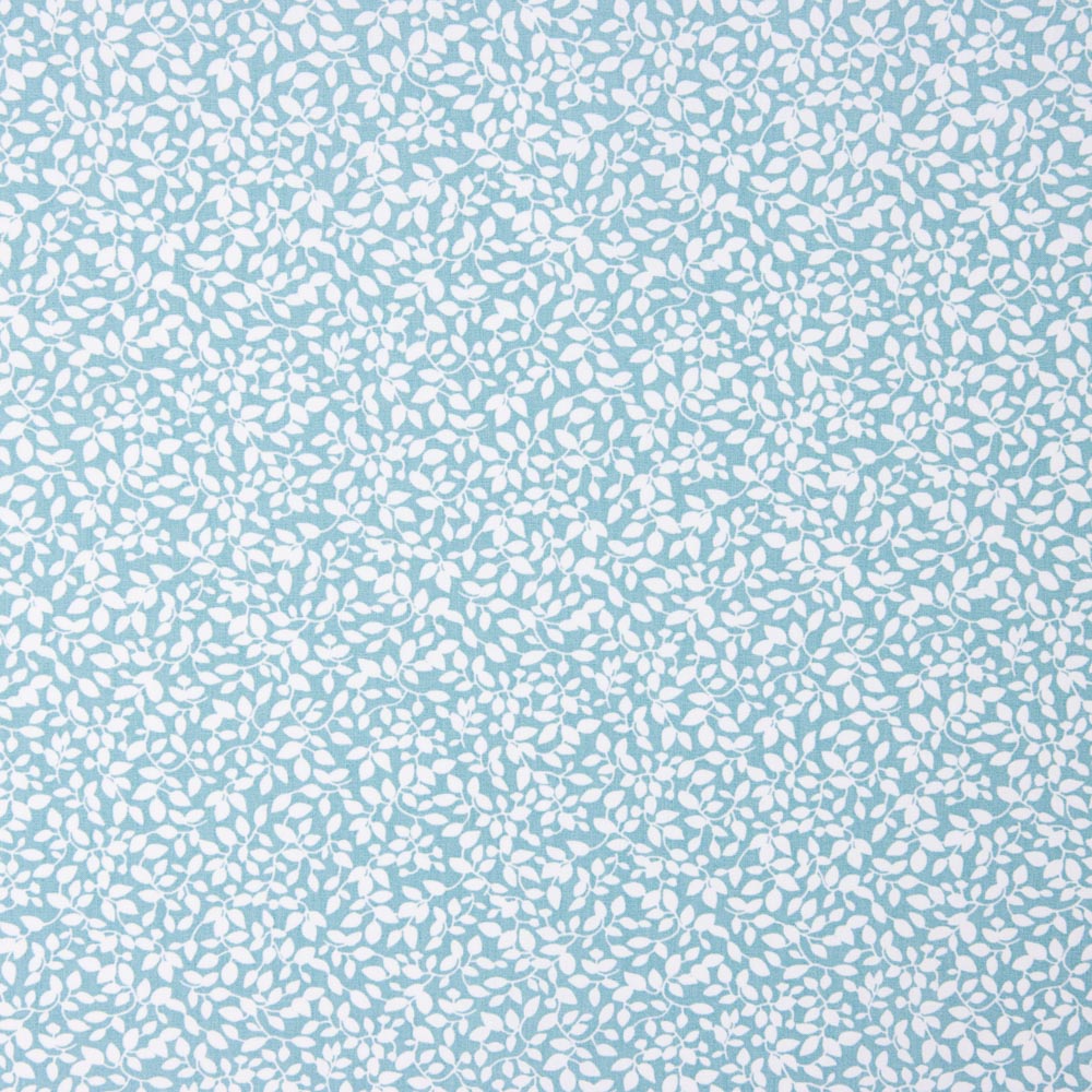 Popeline Algodão Orgânico Ramos Turquesa - Ribes y Casals