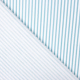 Popeline Algodão Orgânico Listras Turquesa - Ribes y Casals