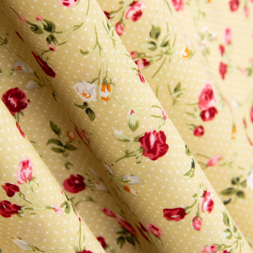 Popeline Algodão Roxana Bege - Ribes y Casals