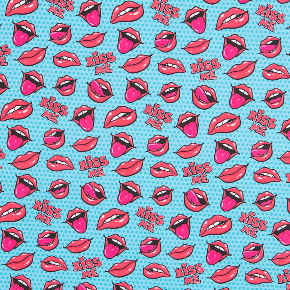 Popeline Algodão Kiss Me - Ribes y Casals