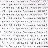 Popeline  Algodão Friends Branco - Ribes y Casals