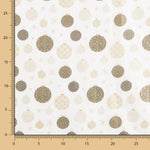 Popeline Bolas Natal Cinza - Ribes y Casals