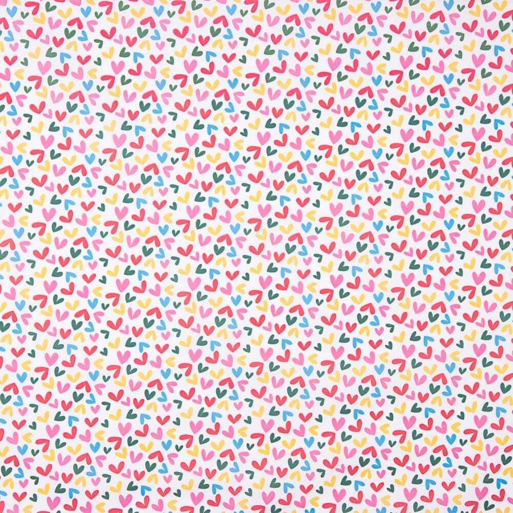 Popeline Algodão Vários Corações - Ribes y Casals