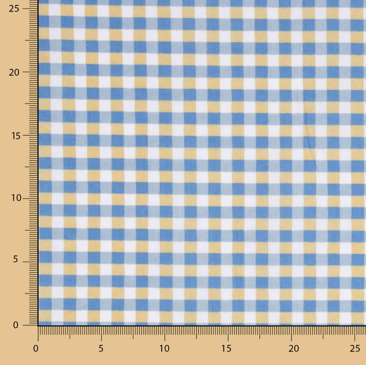 Popeline Quadrados Azul - Ribes y Casals