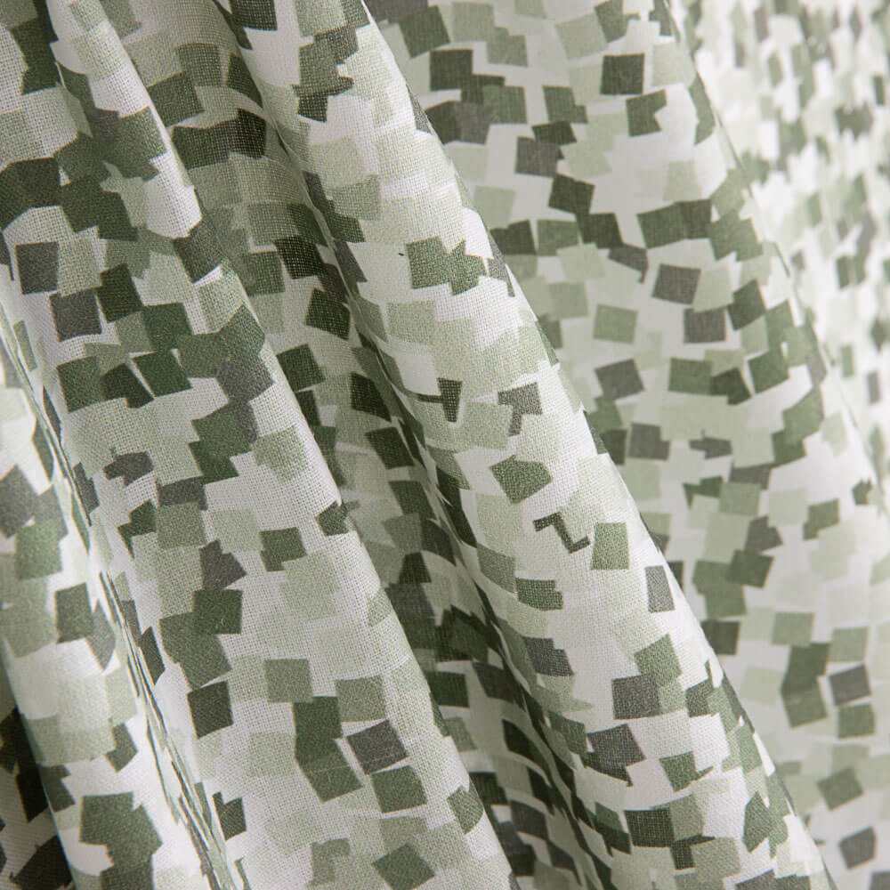 Popeline  Algodão Xadrez Verde - Ribes y Casals