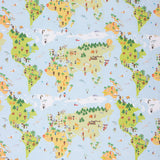 Popeline Algodão Mapa Do Mundo - Ribes y Casals
