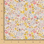 Popeline  Algodão Escola Amarelo Pálido - Ribes y Casals