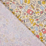 Popeline  Algodão Escola Amarelo Pálido - Ribes y Casals