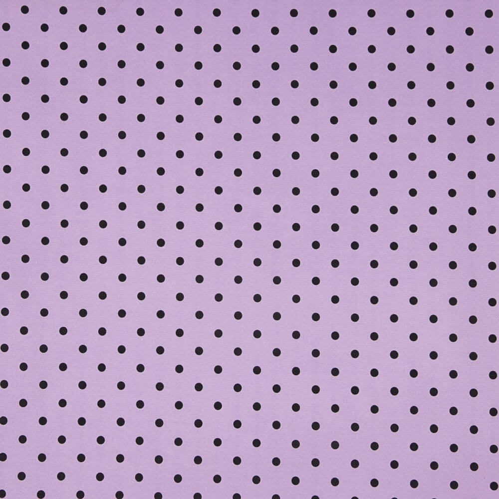 Popeline Estampado Flamenco Bolinhas 7mm Violeta - Ribes y Casals