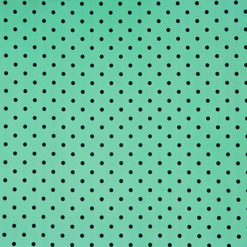 Popeline Estampado Flamenco Bolinhas 7mm Verde Água - Ribes y Casals