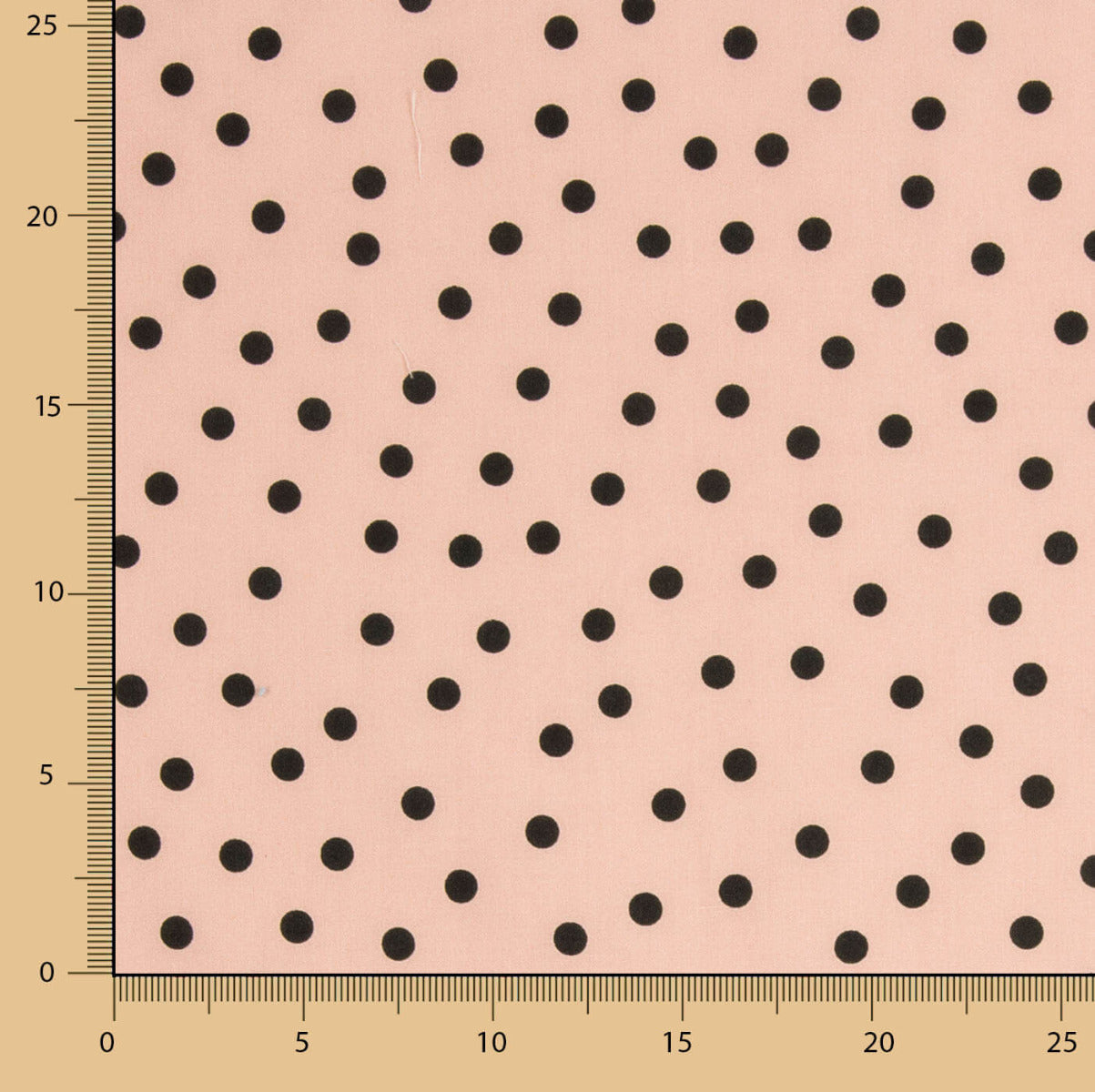 Popeline Spandex Bolinhas Pretas 7mm Rosa - Ribes y Casals