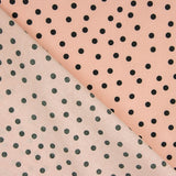 Popeline Spandex Bolinhas Pretas 7mm Rosa - Ribes y Casals
