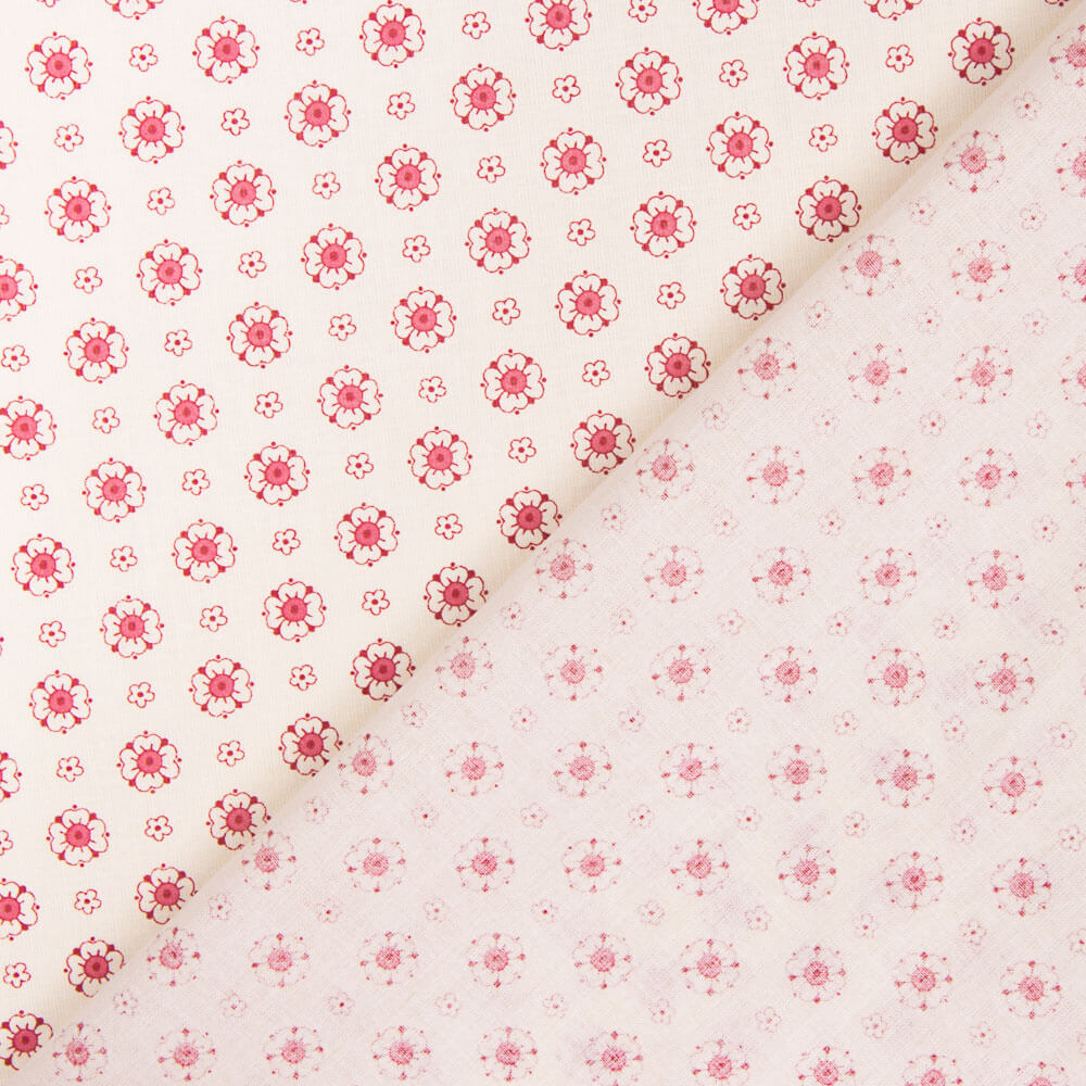 Popeline Flor Candy Vermelho - Ribes y Casals