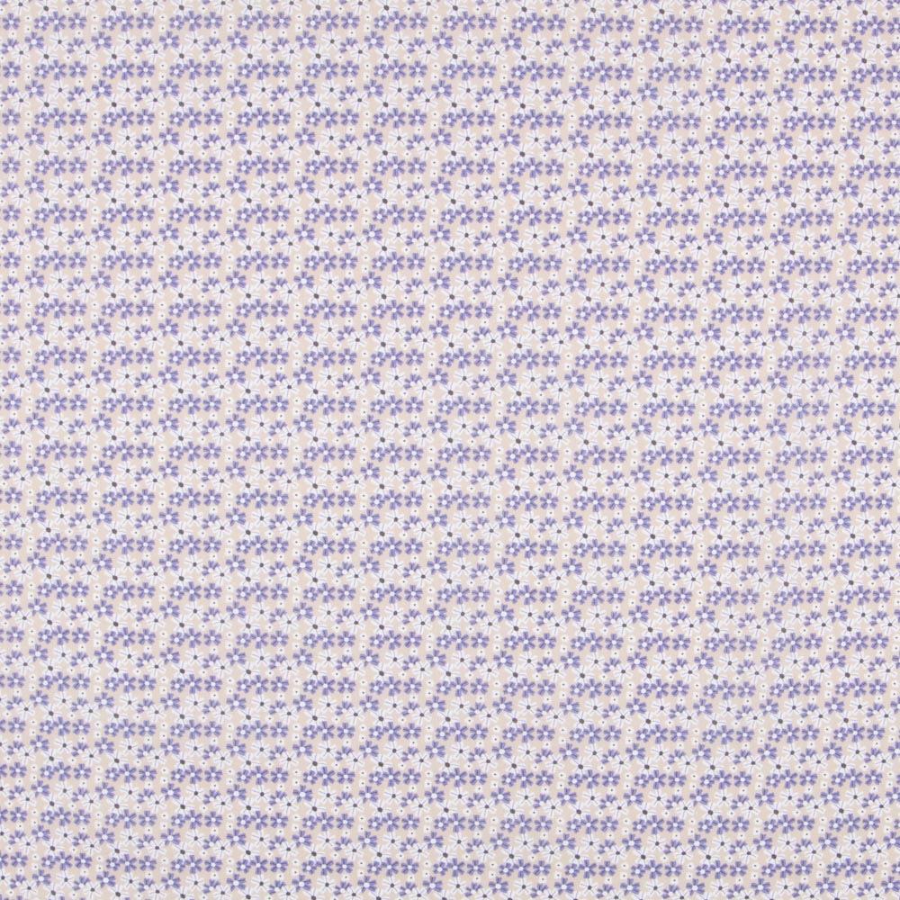 Algodão Popeline Floral Cinza - Ribes y Casals